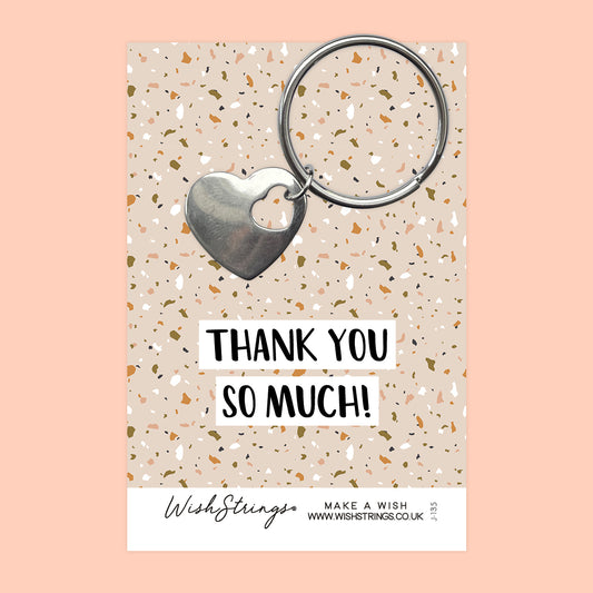 THANK YOU - Heart Keyring - J135