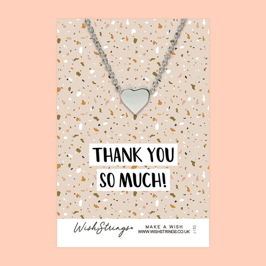 THANK YOU - Heart Necklace - J135