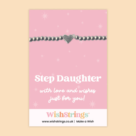 Step Daughter - Heart Beaded Bracelet - J136