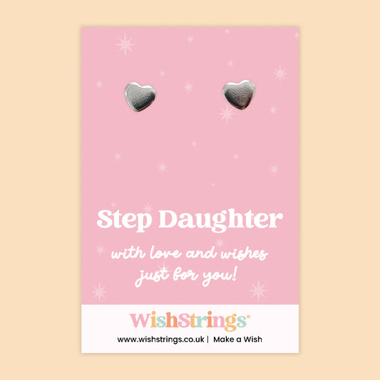 Step Daughter - Heart Stud Earrings | J136