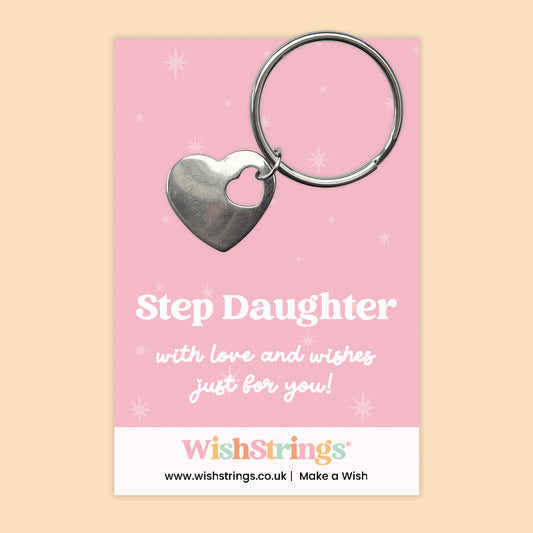 Step Daughter - Heart Keyring - J136