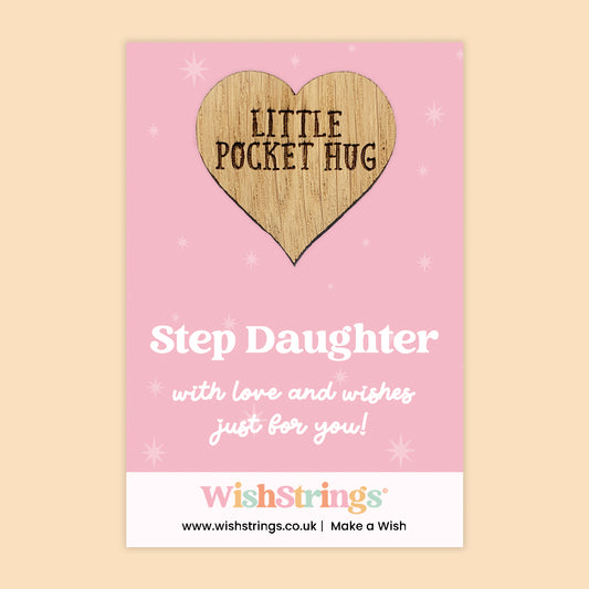 Step Daughter - Oak Pocket Hug Token | J136