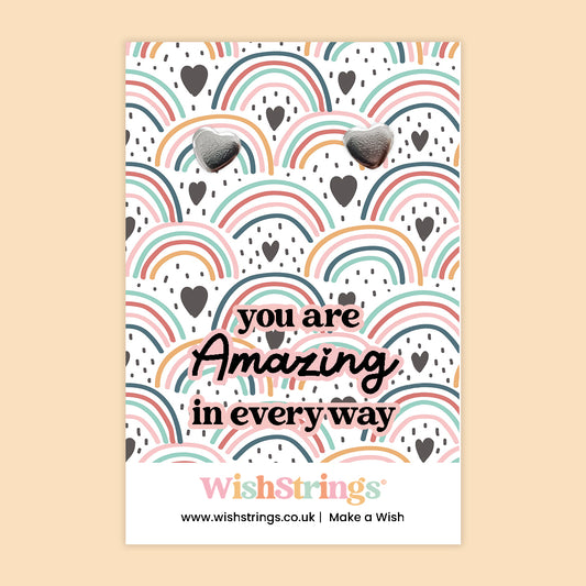 AMAZING IN EVERY WAY - Heart Stud Earrings | J137