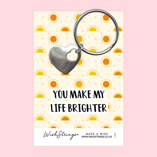LIFE BRIGHTER - Heart Keyring - J138