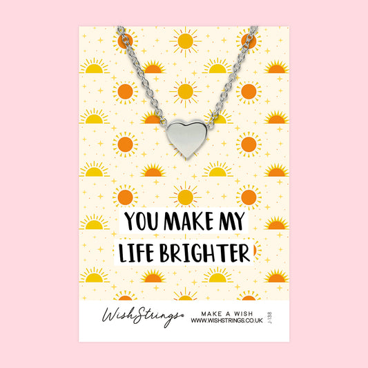 LIFE BRIGHTER - Heart Necklace - J138