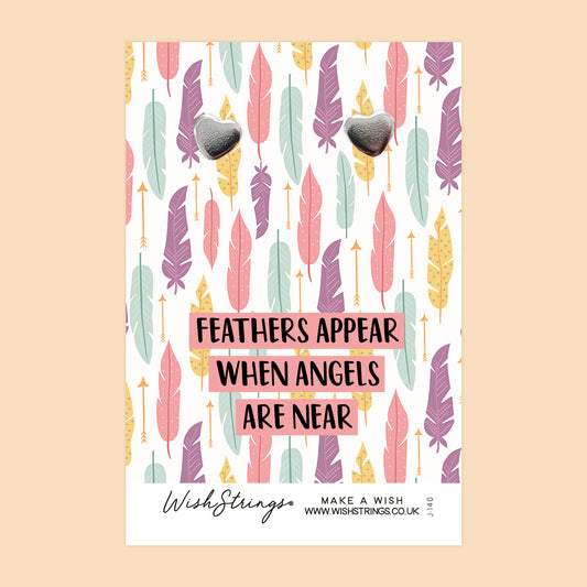 ANGELS ARE NEAR - Heart Stud Earrings | J140