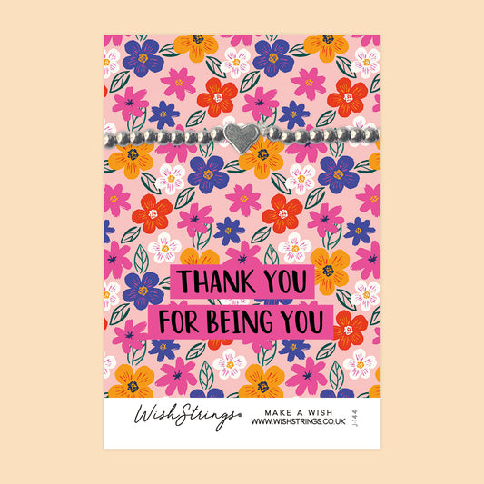 THANK YOU FOR BEING YOU - Heart Beaded Bracelet - J144