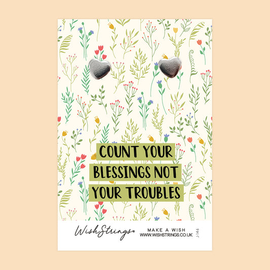 COUNT YOUR BLESSINGS - Heart Stud Earrings | J146