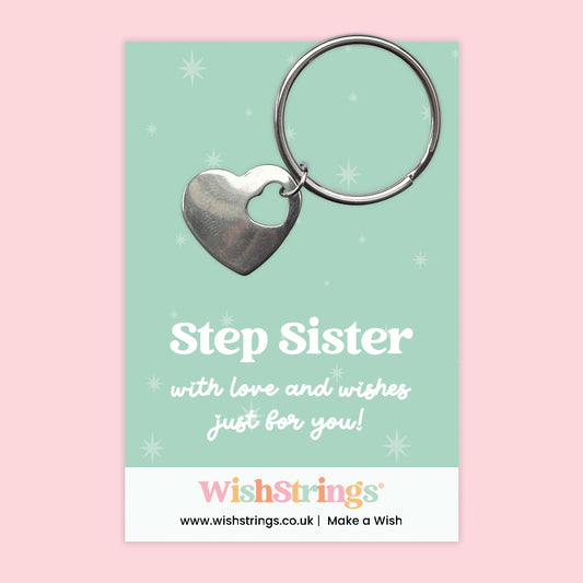 Step Sister - Heart Keyring - J146