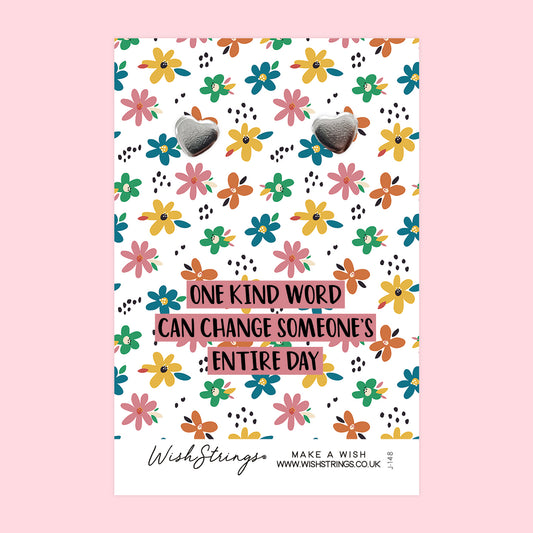 ONE KIND WORD - Heart Stud Earrings | J148