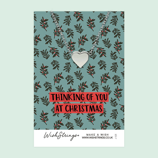 THINKING OF YOU AT CHRISTMAS - Heart Necklace - J153