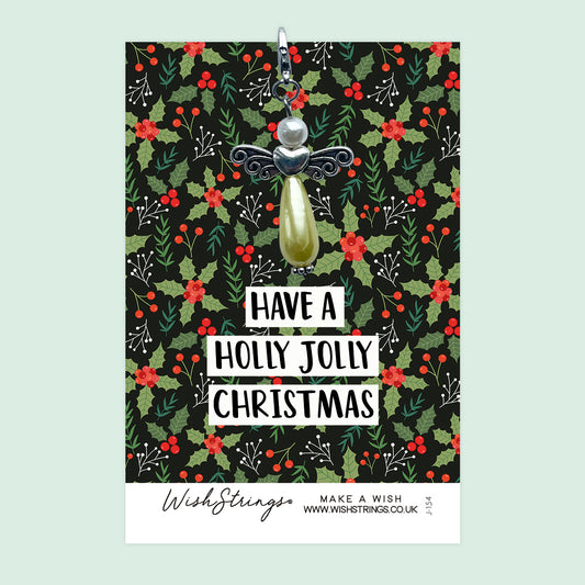 HOLLY JOLLY - Wish Angels, Clip on Keepsake | J154