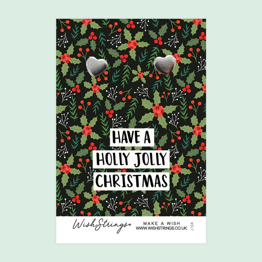 HOLLY JOLLY - Heart Stud Earrings | J154