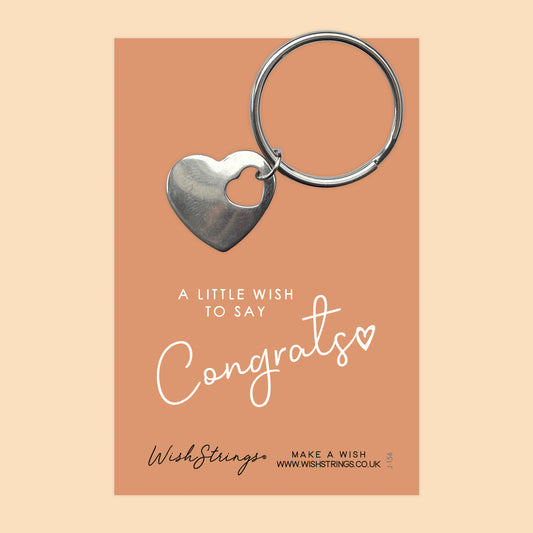 CONGRATS - HEART KEYRING - J156