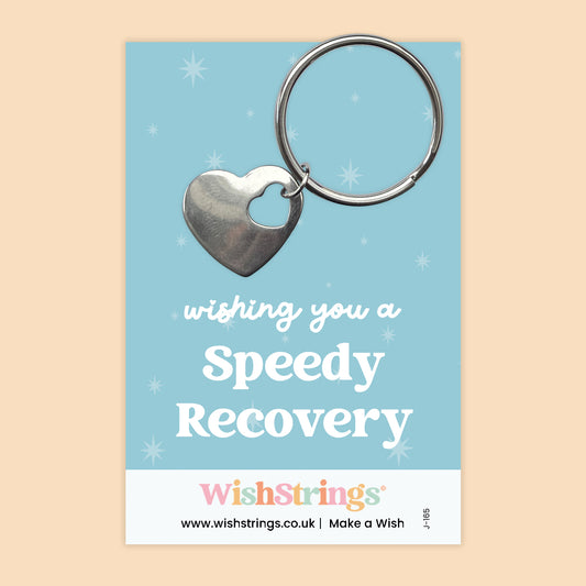 Wishing You a Speedy Recovery - Heart Keyring - J156