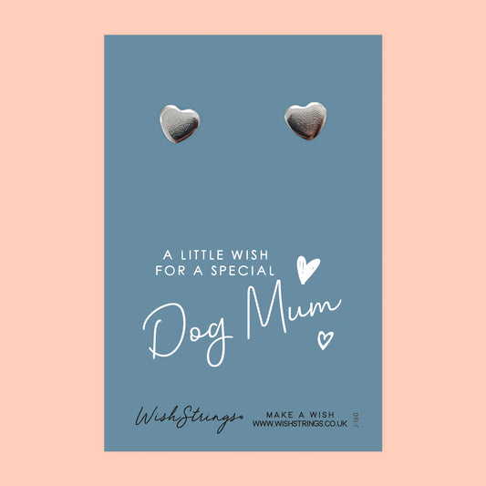 DOG MUM - Heart Stud Earrings | J160