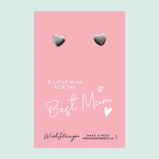 BEST MUM - Heart Stud Earrings | J163