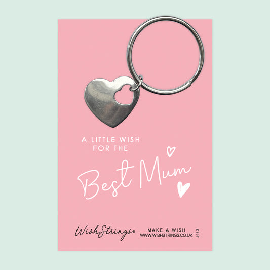 BEST MUM - HEART KEYRING - J163