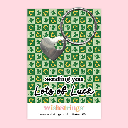 Sending You Lots of Luck - Heart Keyring - J163