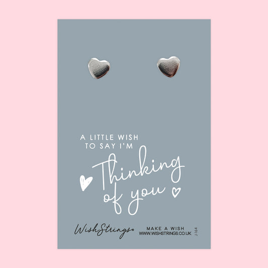 THINKING OF YOU - Heart Stud Earrings | J164