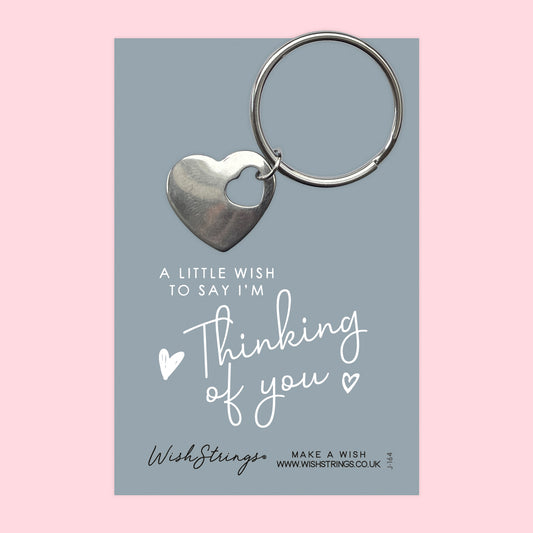 THINKING OF YOU - Heart Keyring - J164