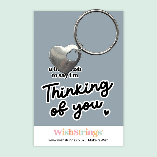 Thinking of You - Heart Keyring - J164