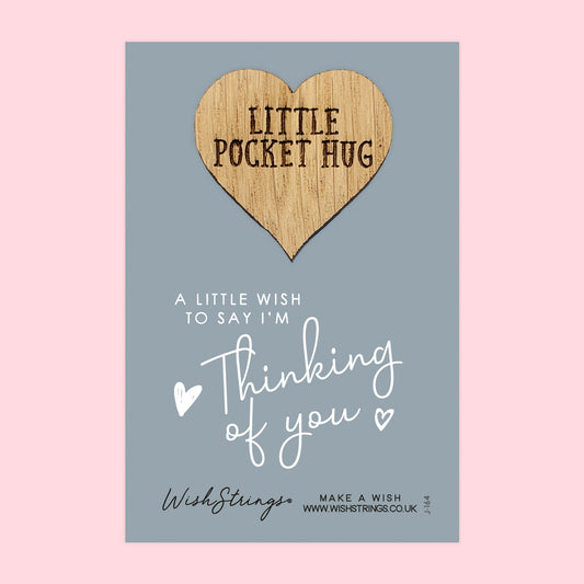 THINKING OF YOU - Oak Pocket Hug Token | J164