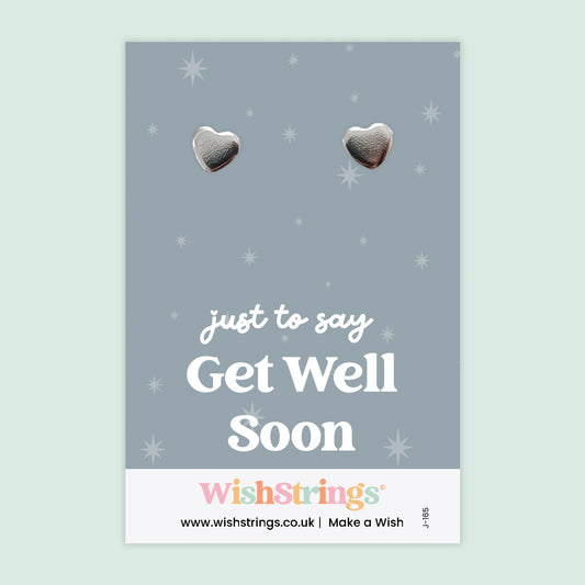 Get Well Soon - Heart Stud Earrings | J165