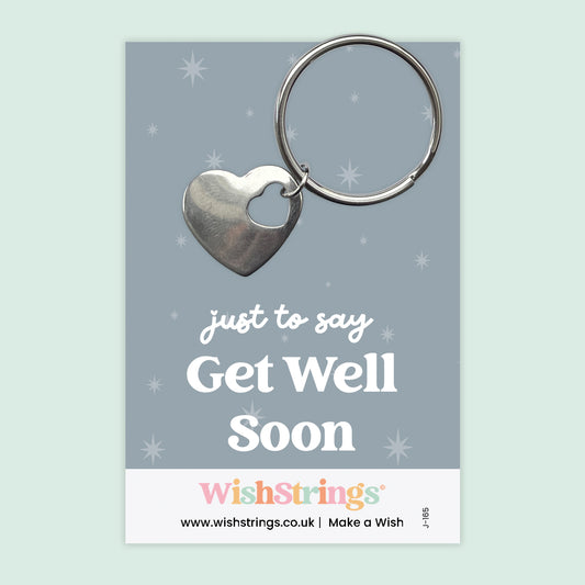 Get Well Soon - Heart Keyring - J165