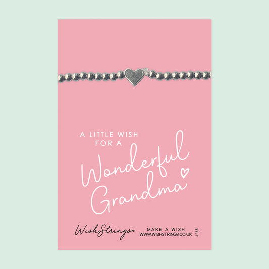 WONDERFUL GRANDMA - Heart Beaded Bracelet - J168