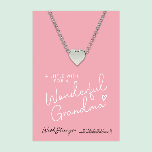 WONDERFUL GRANDMA - Heart Necklace - J168