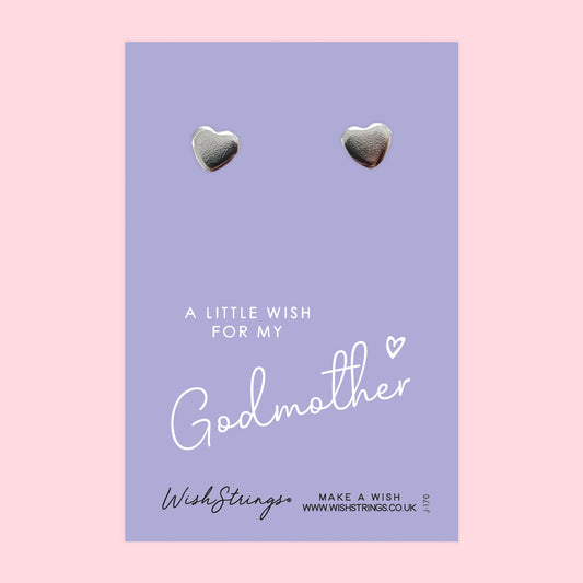 GODMOTHER - Heart Stud Earrings | J170