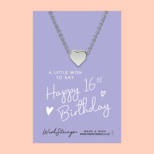 16TH BIRTHDAY - HEART NECKLACE - J171