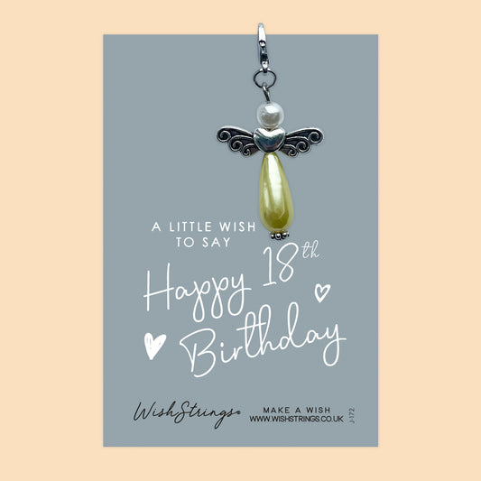 18th BIRTHDAY - Wish Angels, Clip on Keepsake | J172