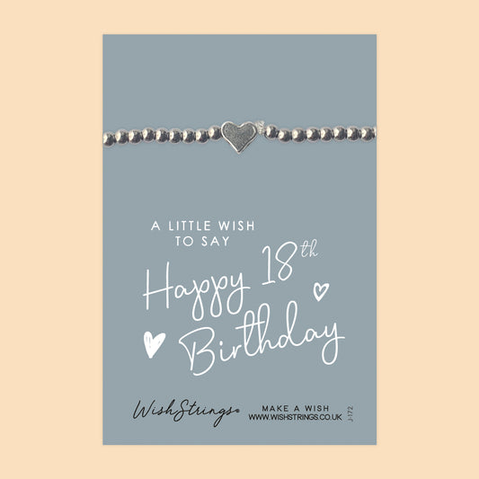 18th BIRTHDAY - HEART BRACELET - J172