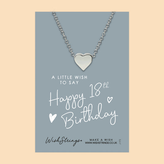 18th BIRTHDAY - HEART NECKLACE - J172