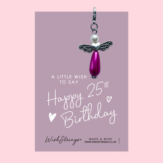 25th BIRTHDAY - Wish Angels, Clip on Keepsake | J174