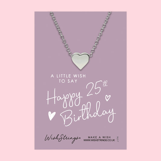 25th BIRTHDAY - HEART NECKLACE - J174