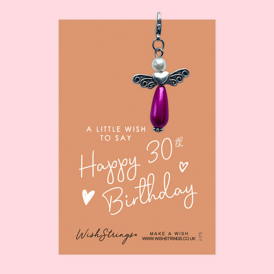 30th BIRTHDAY - Wish Angels, Clip on Keepsake | J175