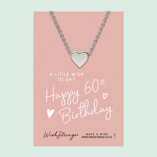 60th BIRTHDAY - HEART NECKLACE - J178