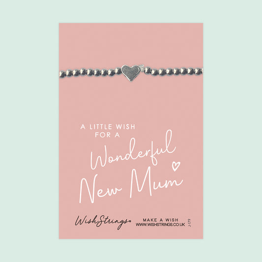 NEW MUM - Heart Beaded Bracelet - J179