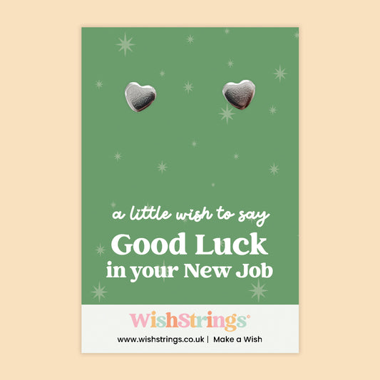 Good Luck in Your New Job - Heart Stud Earrings | J180