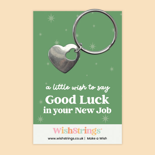 Good Luck in Your New Job - Heart Keyring - J180