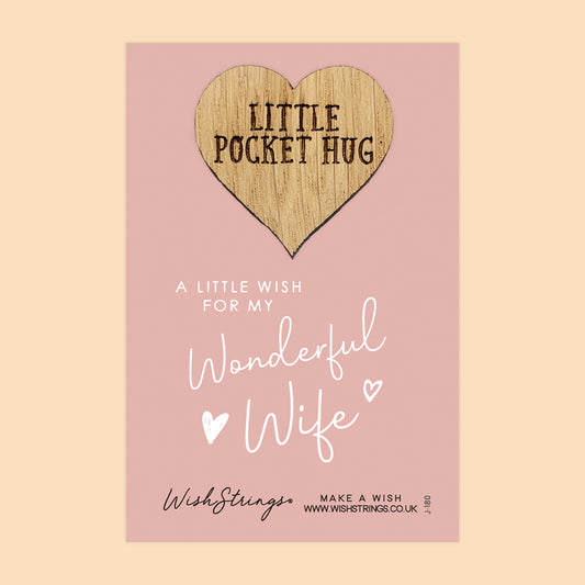 WONDERFUL WIFE - Oak Pocket Hug Token | J180