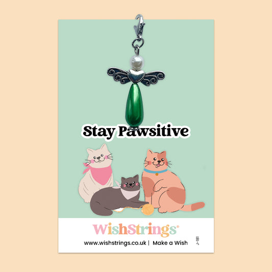Stay Pawsitive - Wish Angels, Clip on Keepsake | J181