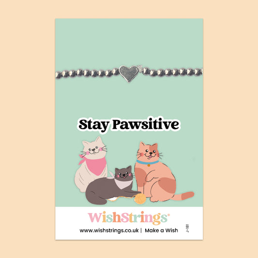 Stay Pawsitive - Heart Beaded Bracelet - J181