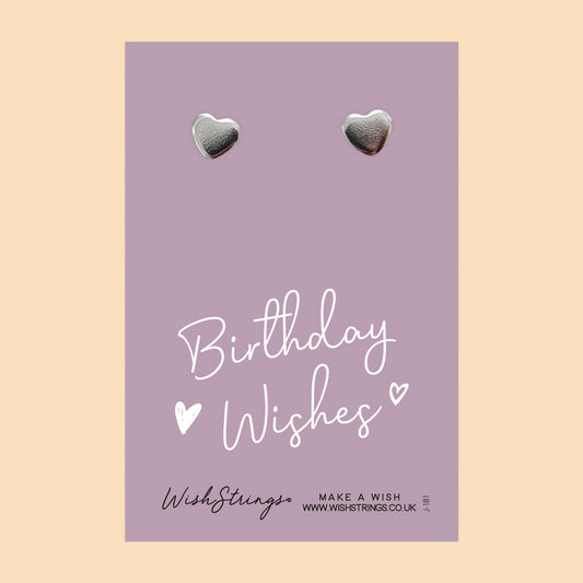 BIRTHDAY WISHES - Heart Stud Earrings | J181