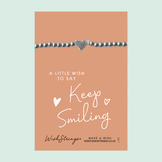 KEEP SMILING - Heart Beaded Bracelet - J183