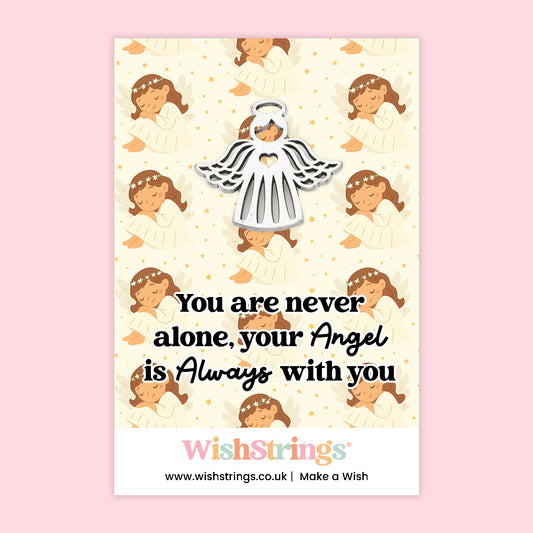 You Are Never Alone, Your Angel is Always With You - Oak Pocket Hug Token | J184-AH