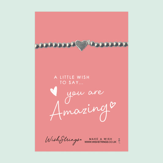 YOU ARE AMAZING - HEART BRACELET - J184